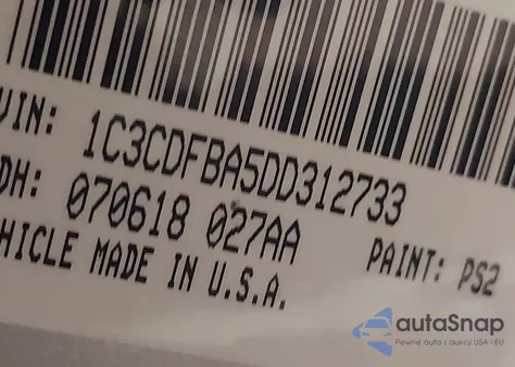 2013 Dodge Dart Sxt z USA, uszkodzony, nr VIN 1C3CDFBA5DD312733